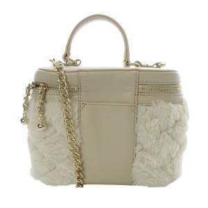 DIANA キルティング エコファー ショルダーバッグ 2way ハンドバッグ ベージュ /SR8