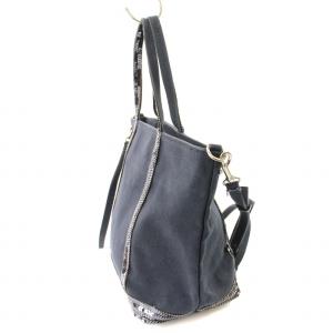 Vanessa bruno CABAS S スパンコール トートバッグ ハンドバッグ 2WAY 紺 V40435 /MM OF