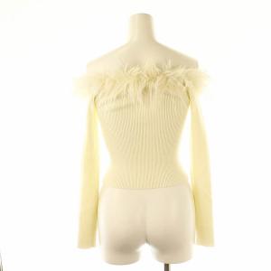 SNIDEL 23AW オフショルフェイクファードッキングニットプルオーバー カットソー F 白 ホワイト /AT OS