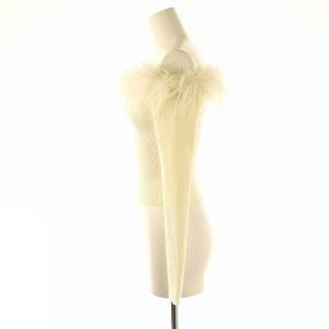 SNIDEL 23AW オフショルフェイクファードッキングニットプルオーバー カットソー F 白 ホワイト /AT OS