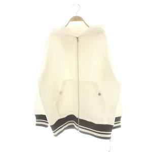 24AW ダンボールニットフーディー パーカー ジップアップ 36 ホワイト /HK OS