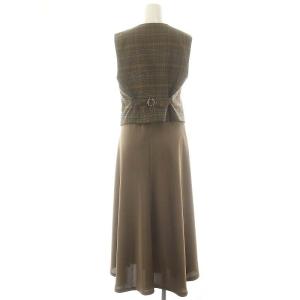 Diagram GRACE CONTINENTAL 24AW サテンコンビジレワンピース ロング 36 ブラウン /HK OS