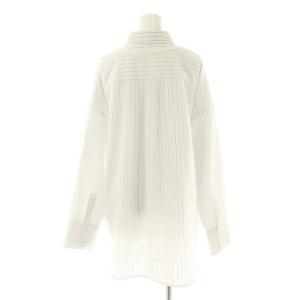 Diagram GRACE CONTINENTAL 25SS チュールレイヤードシャツ チュニック ストライプ 38 白 /MI OS