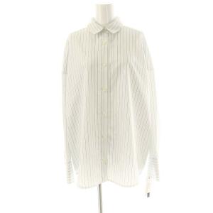 Diagram GRACE CONTINENTAL 25SS チュールレイヤードシャツ チュニック ストライプ 38 白 /MI OS