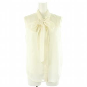 24AW チンツボウタイノースリーブブラウス 36 ホワイト /DF OS