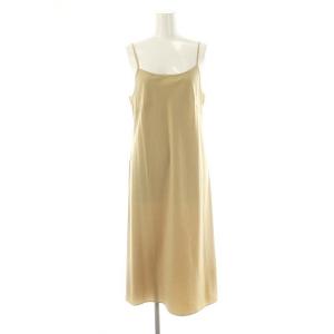 GRACE CONTINENTAL 24AW フラワープリントボウタイ付ワンピース ロング 36 カーキ /HK OS