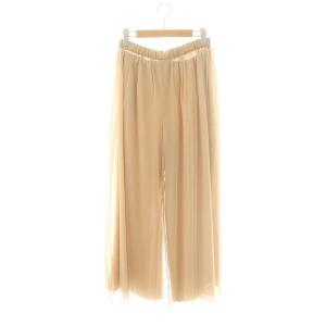 24AW チュールレイヤードパンツ ワイドパンツ イージーパンツ 36 ベージュ
