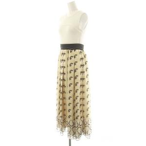 Diagram GRACE CONTINENTAL 24SS マリンニットワンピース ロング ノースリーブ 36 ホワイト ベージュ