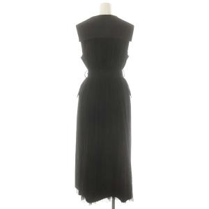 Diagram GRACE CONTINENTAL 24AW バックプリーツトレンチワンピース ロング ノースリーブ 36 ブラック