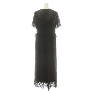 Diagram GRACE CONTINENTAL 24AW レースドロストワンピース ロング 半袖 38 ブラック
