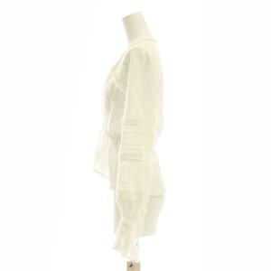 GRACE CONTINENTAL 24SS レースパッチブラウス 長袖 36 白 ホワイト