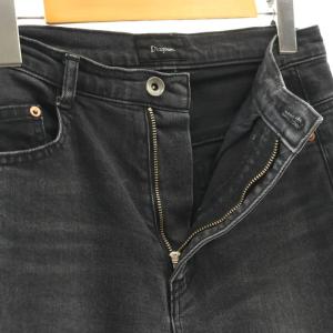Diagram GRACE CONTINENTAL 24AW スリムブラックデニムパンツ ジーンズ カットオフ 36 黒 ブラック 0324411083 /AT