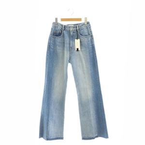 24AW サイド切替フレアデニム ジーンズ カットオフ 36 青 ブルー 0324311040