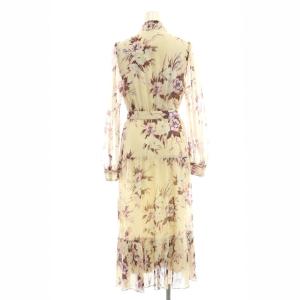 GRACE CONTINENTAL 23AW レトロブーケワンピース ロング 36 ベージュ /HK OS
