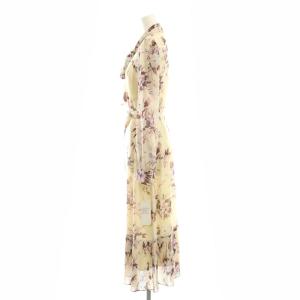 GRACE CONTINENTAL 23AW レトロブーケワンピース ロング 36 ベージュ /HK OS