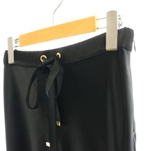 Grace Class 24SS サテンバイアスロングスカート フレア マキシ 36 黒 ブラック /AT OS