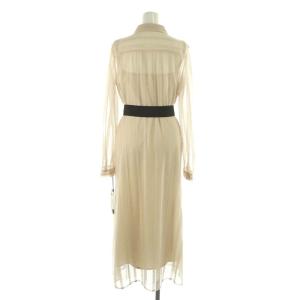 Diagram GRACE CONTINENTAL 24AW ストライプレース シャツワンピース インナー付き 38 ベージュ