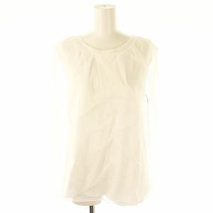 23SS チュールシアーカットトップ カットソー ノースリーブ 36 ホワイト /ES OS