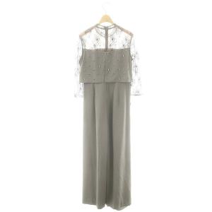 Diagram GRACE CONTINENTAL 刺繍ワイドサロペット オールインワン レーススリーブ 36 グレー チャコールグレー /DO OS