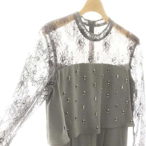 Diagram GRACE CONTINENTAL 刺繍ワイドサロペット オールインワン レーススリーブ 36 グレー チャコールグレー /DO OS