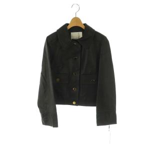 23AW ラムレザーショートジャケット 36 黒 /MI OS