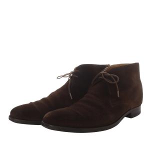 TETBURY チャッカブーツ スエード 7.5E ダークブラウン /YO14 SH