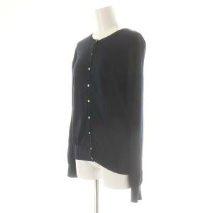 BALLSEY 23SS ハイゲージコットン クルーネックカーディガン 長袖 M ネイビー /HK OS SH