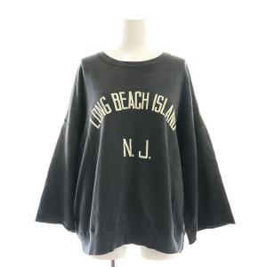 L'Appartement取り扱い 23AW HALF SLEEVE LOGO SWEAT トレーナー プルオーバー F チャコール