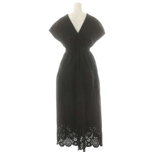 MARIHA 夏の光のドレス Scalloped Lace Garden 36 ブラック