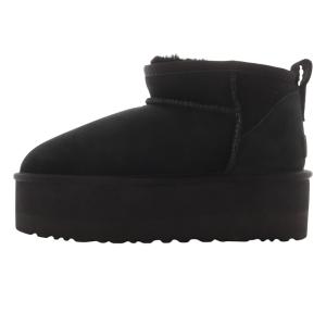 クラシック ウルトラ ミニ プラットフォーム ムートンブーツ ショート 6 黒 ブラック /SR35