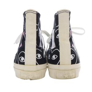 CONVERSE プレイコムデギャルソン チャックテイラー スニーカー ハイカット 総柄 キャンバス US5 ブラック 1CL704
