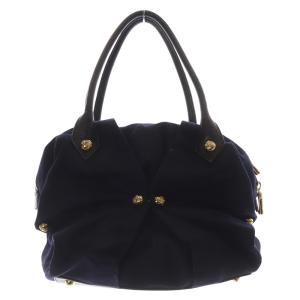 Christian Louboutin Maelita bowler flannel ハンドバッグ ネイビー