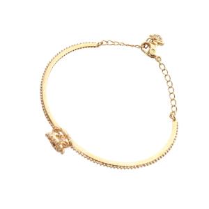 SWAROVSKI スパークリング ダンス バングル クローバー ピンクゴールド色 /SR27