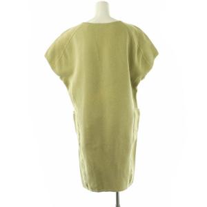 ALAIA ワンピース ストレッチニット ショートスリーブ S ベージュ /MI OS