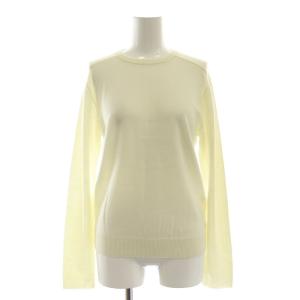 23AW ウーステッドウール クルーネックプルオーバーニット セーター 長袖 F アイボリー