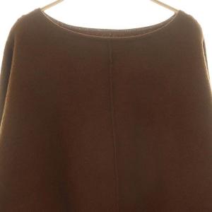 Spick&Span 23AW 縮絨 ワンピース ニット ひざ丈 長袖 ブラウン