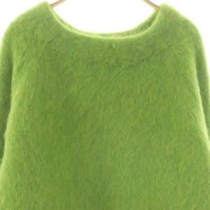 Spick&Span 23AW アルパカ混ボリュームスリーブニット セーター 長袖 ライトグリーン /DF OS
