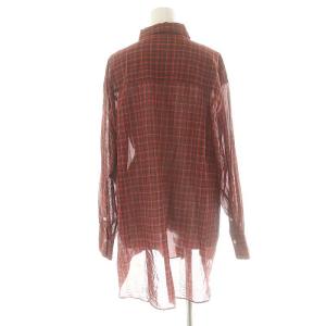 Spick&Span 24SS コットンボイルチェックシャツ 長袖 レッド ブラック /DF OS