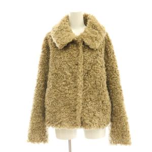 24AW ECOPEL カーリーファーブルゾン ジャケット 総裏地 38 ベージュ /DO OS