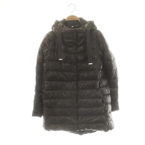 ベロア切替ダウンジャケット 38 ダークブラウン PI053DR 12017