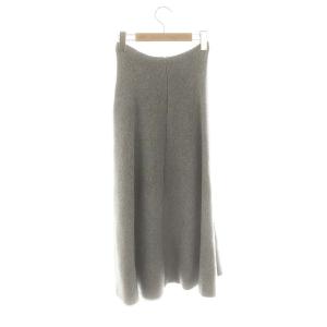 VALENTINO ロゴ入りグレースカート M グレー 3B3KG03U84P