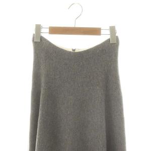 VALENTINO ロゴ入りグレースカート M グレー 3B3KG03U84P