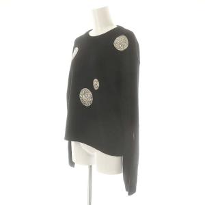 VALENTINO アップリケ セーター ビジュー L ブラック 3B0KC51J8B3