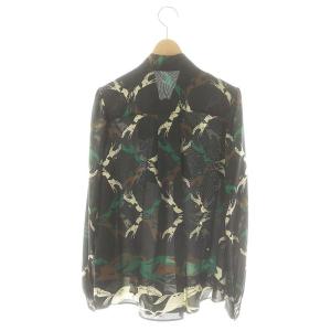 Grace Class ホースプリントボウタイブラウス 長袖 36 ブラック