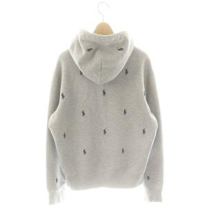 RALPH LAUREN ピンクポニー Pink Pony ホース刺繍プルオーバースウェットフーディ パーカー 長袖 M グレー