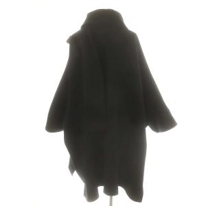 STUNNING LURE ストールポンチョコート ウール 1 黒 /MI OS SH