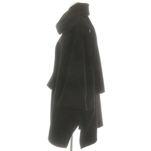 STUNNING LURE ストールポンチョコート ウール 1 黒 /MI OS SH