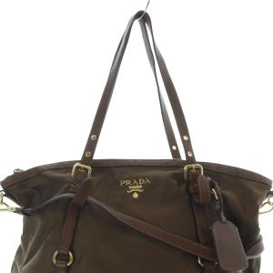 PRADA ナイロン 2WAYバッグ ブラウン