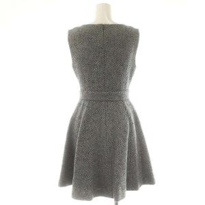 To b. by agnes b. ツイード ノースリーブ ワンピース 膝丈 36 ブルー /HK OS