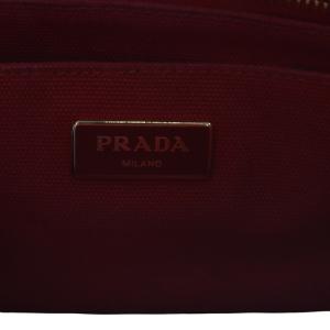 PRADA ミニ カナパ トートバッグ レッド